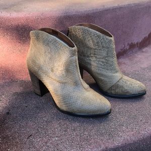 UGG tan calf hair western heel booties
